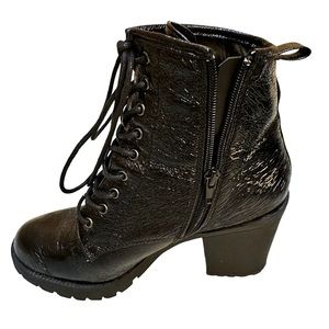 Zigi Soho Kourtlan Platform Laced Combat Black Boots Size 8
